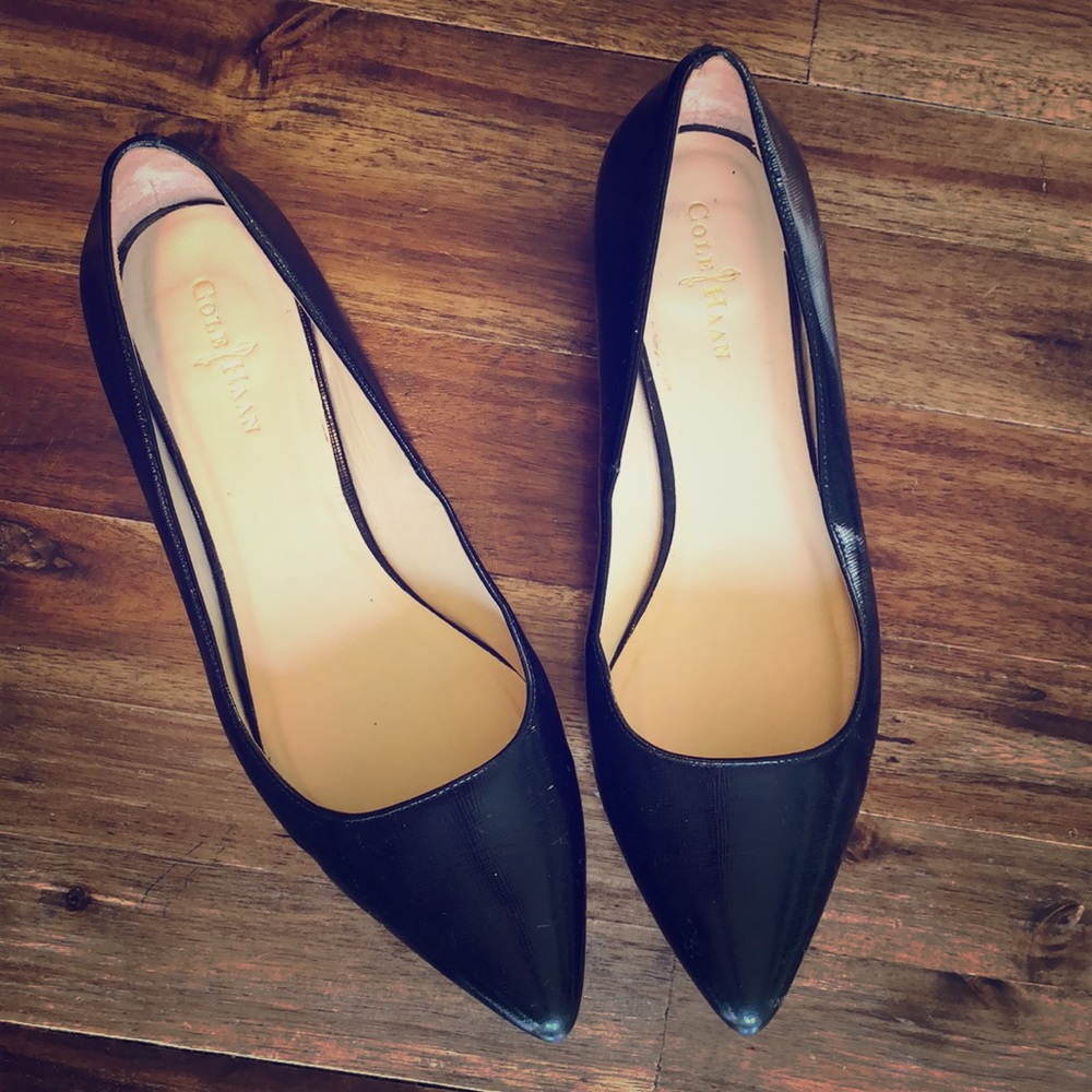 Cole Haan pointy toe patent flats. GREAT deal!